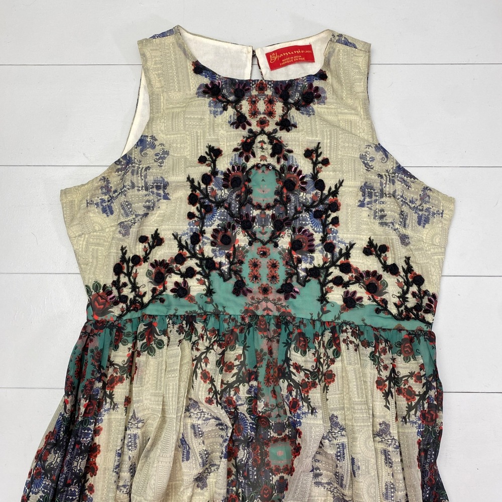 Bhanuni by Jyoti Maxi Dress Womens Small Anthropologie Embellished Boho Floral - Picture 16 of 17